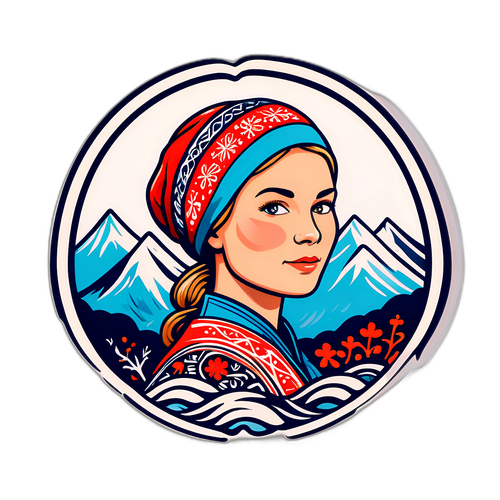 Sticker av norsk kultur med Lise Fjeldstad