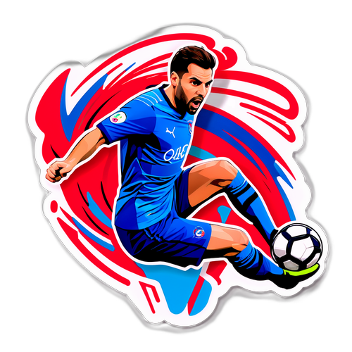 Soccer Action Sticker of Alessio Milivojevic