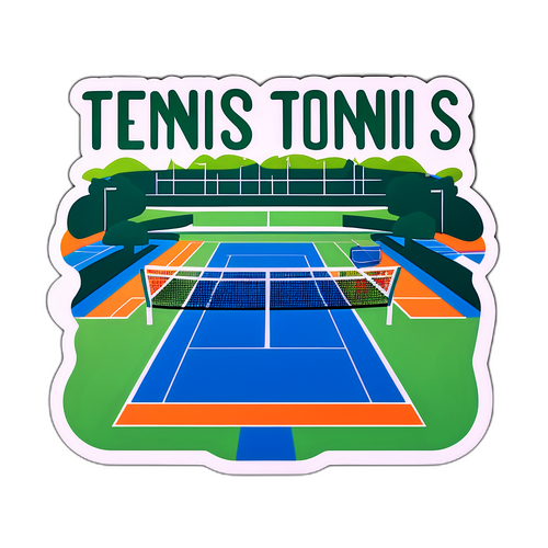 Design Elegante con Campi da Tennis e Citazioni Ispiratrici