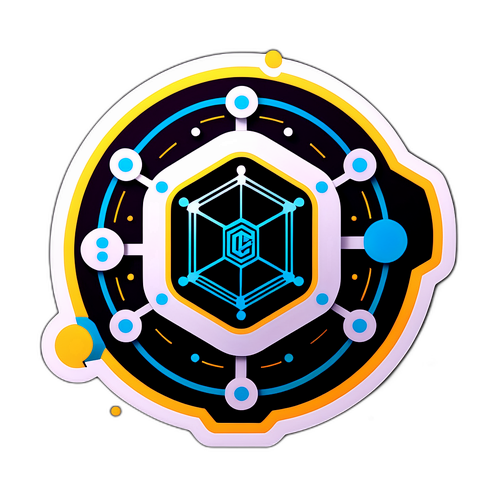 ब्लॉकचेन एप्लिकेशनों के लिए futuristic स्टिकर डिजाइन