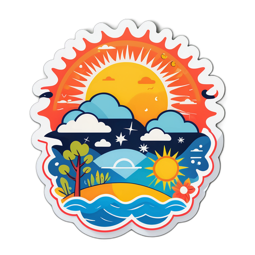 Sticker ya Motisha ya Hali ya Hewa