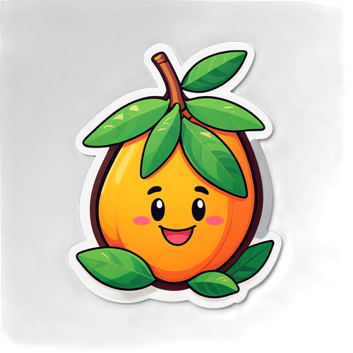 Sticker de mango sonriente