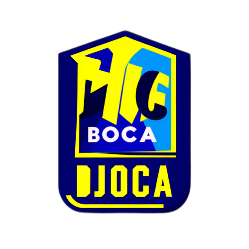 Minimalist Aufkleber mit dem Namen "Boca Juniors"