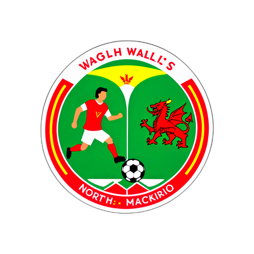 Stiker Perlawanan Bola Sepak Wales vs North Macedonia
