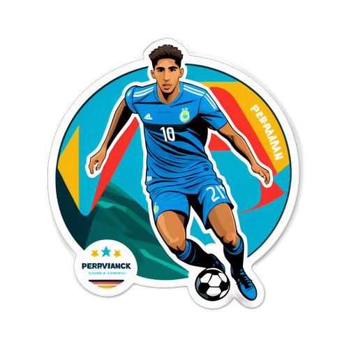 Achraf Hakimi i dynamisk rörelse