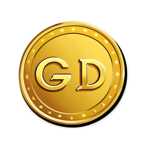 Huy hiệu Vàng với Chữ 'Gold'