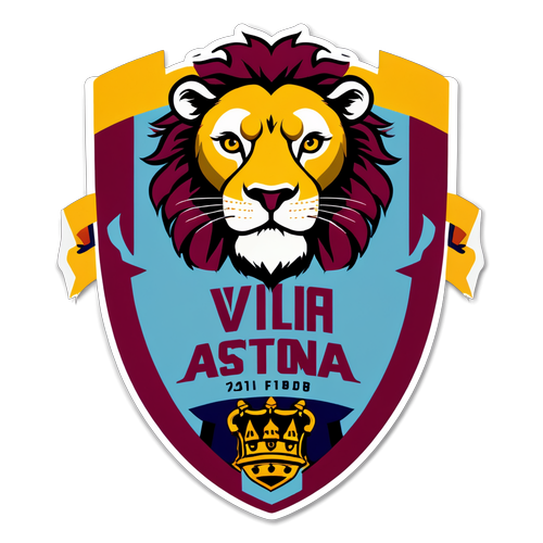 Aston Villa Zaferlerini Kutlayan Sticker