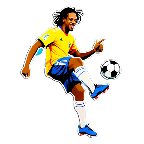 Ronaldinho tańczący z piłką