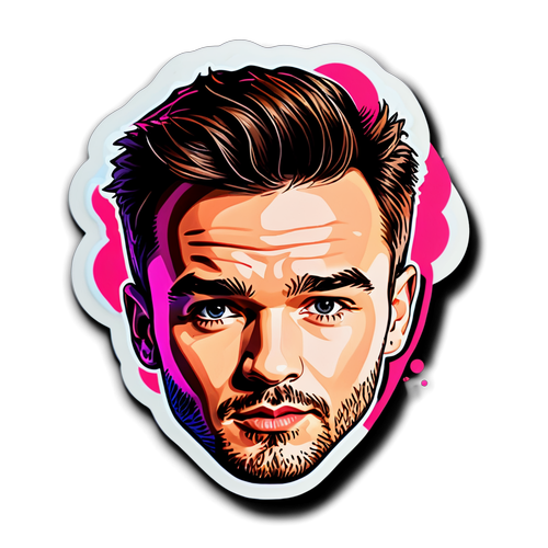 Vibrant Minimalism: Liam Payne in Outline