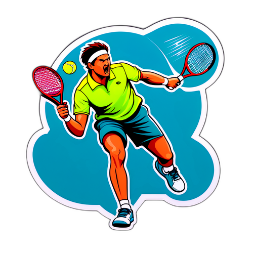 Sticker Vận Động Viên Tennis