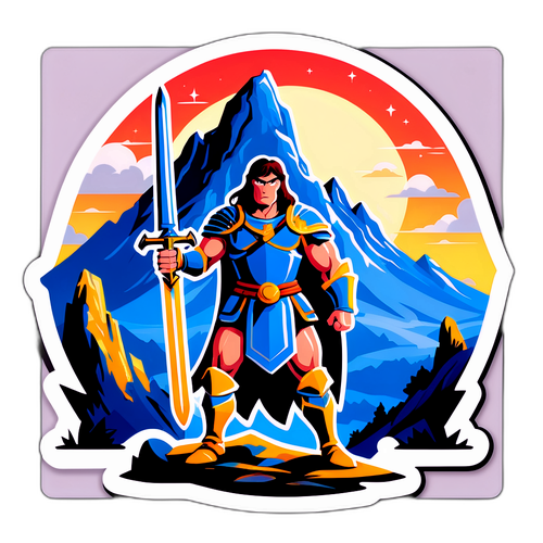 Sticker cu un personaj inspirat de Conan