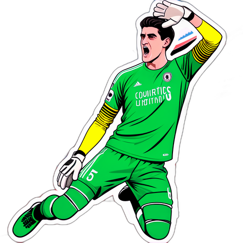 Detaillistische illustratie van een keeper in actie