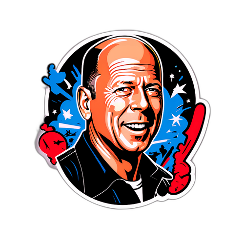 Autocollant Joueur de Bruce Willis