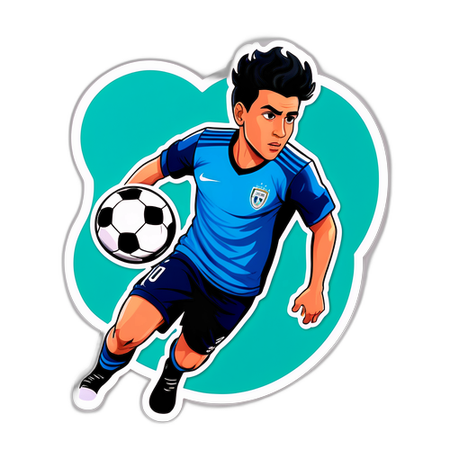 Stiker Thiago Almada dengan Ekspresi Intens