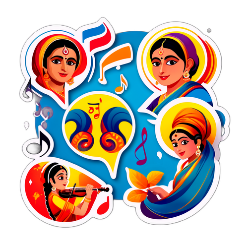 हिंदी फिल्म तत्वों वाला स्टिकर