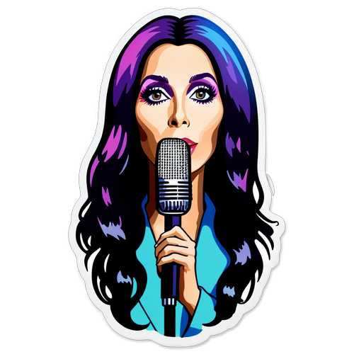 Bold sticker av Cher i konsert