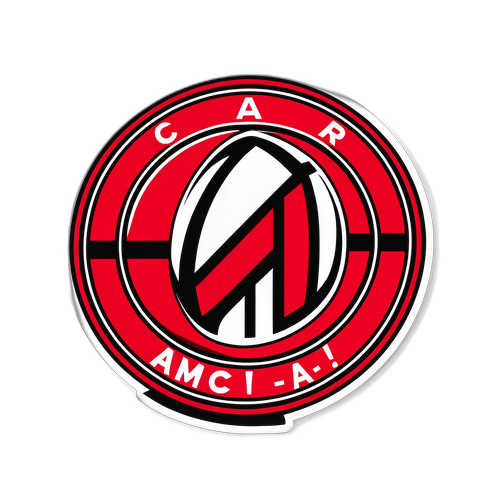 สติกเกอร์โลโก้ AC Milan พร้อมคำว่า 'Cheer AC!'