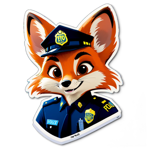 Zootopia Fox Police Sticker