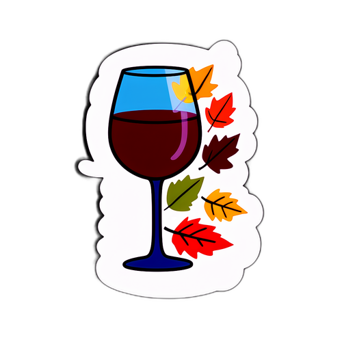 Riemst in de herfst met gekleurde bladeren en een glas lokale wijn