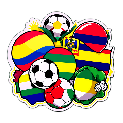Stiker Bola Sepak Colombia dan Bolivia