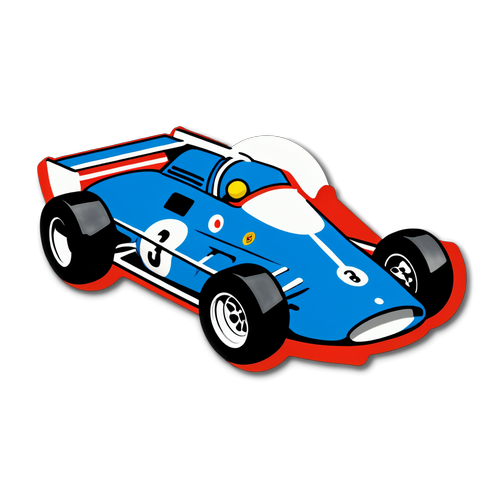 Vintage Race Car Sticker: De Tijdloze Schoonheid van Adrian Newey's Ontwerpen!