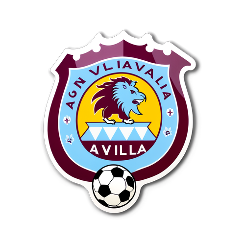 Dynamic klistermærke design repræsenterende Aston Villa