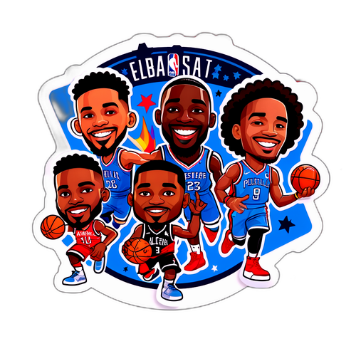 Calcomanía divertida para el NBA All Star 2026