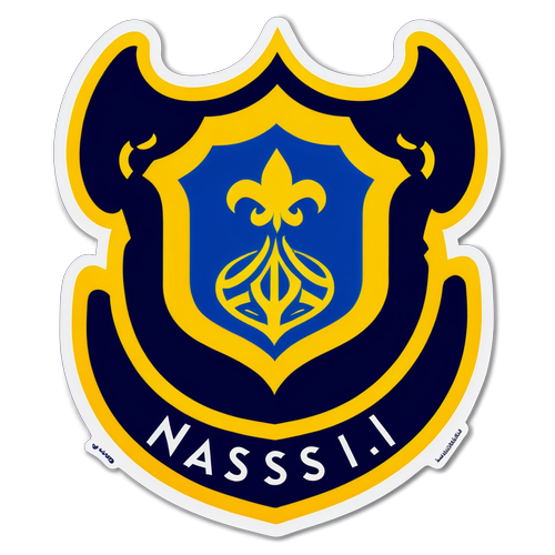 Nhãn dán tối giản với logo Al Nassr