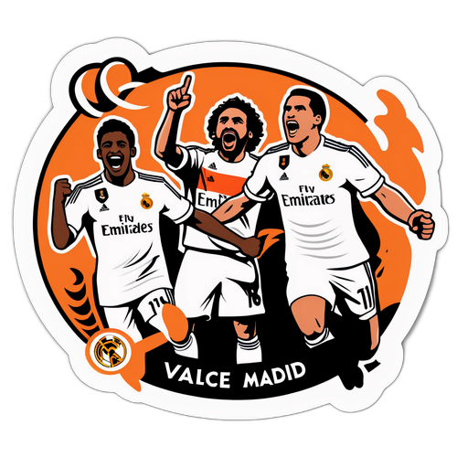 สติ๊กเกอร์ที่แสดงถึงการแข่งขันระหว่างบาเลนเซียและเรอัลมาดริด