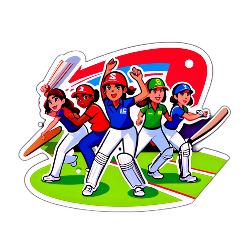 महिलाओं का क्रिकेट मैदान पर उत्साह