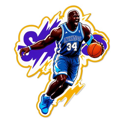 Shaquille O'Neal Dunking Sticker