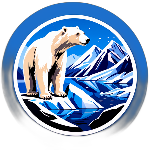 Orso Polare nelle Isole Glaciali della Groenlandia