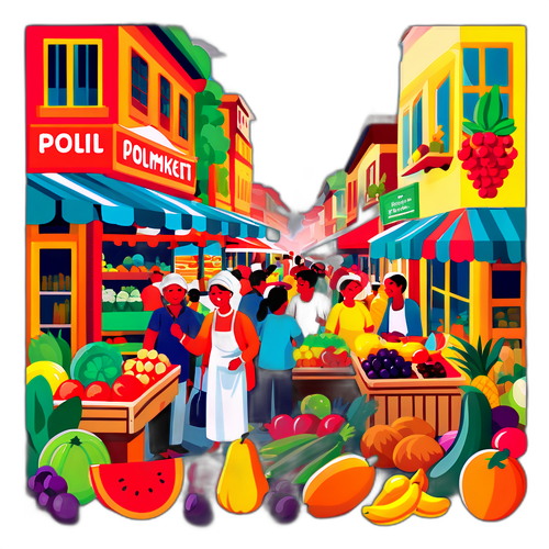 מדבקה צבעונית ושובבה של 'פולימרקט'