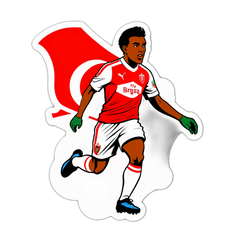 Autocolant cu un fan al echipei Braga FC