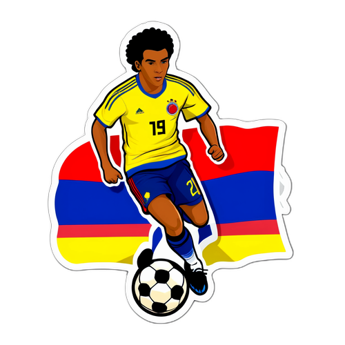 Stiker Pemain Sepak Bola U20 Kolombia