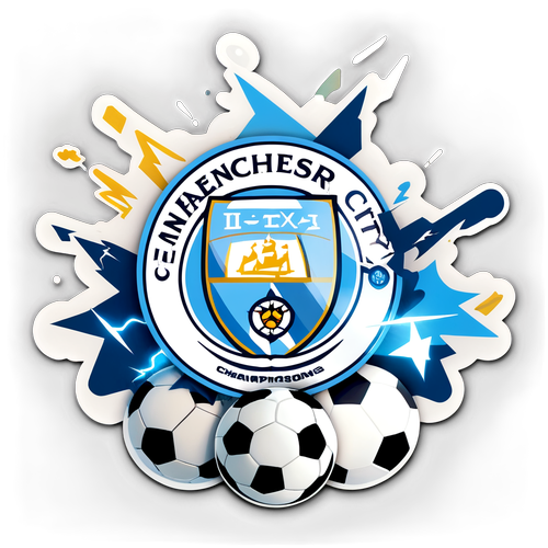 Stiker Dinamik Logo Manchester City