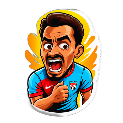 Sticker de Aldo Leiva en intensa emoción