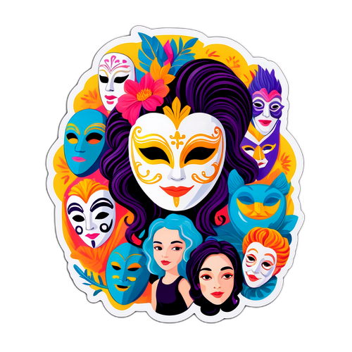 דודל whimsical של נואה קולר עם מסכות תיאטרליות