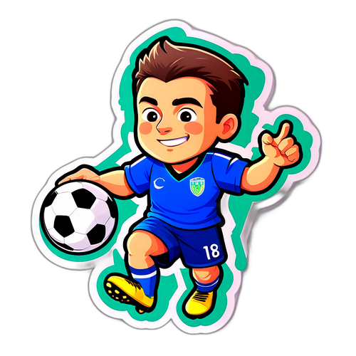 Csenge Horváth karaktere focimeccsen, szurkolói felszereléssel