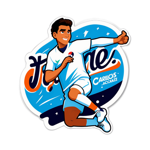 Carlos Alcaraz Servende Et Ace