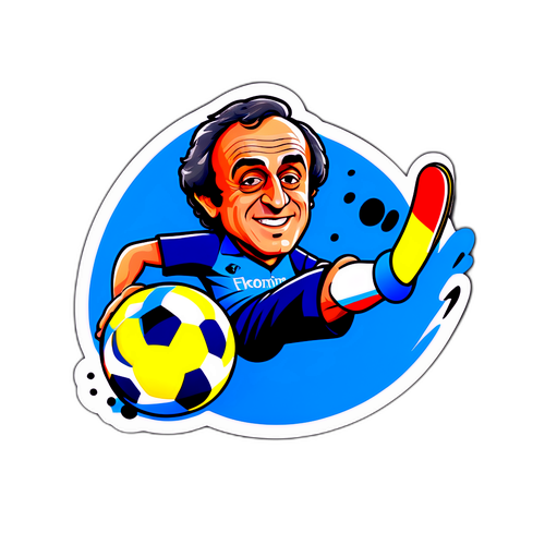 Design de Platini en action sur le terrain