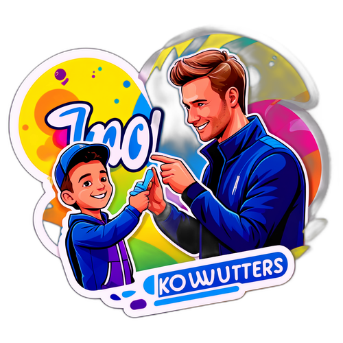 Koen Wauters geeft handtekening aan fan