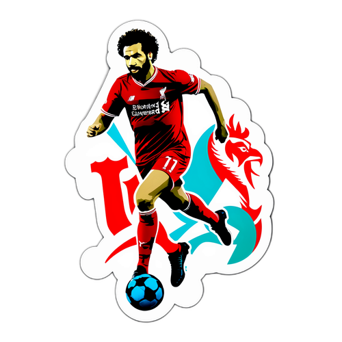 A Mohamed Salah sziluettje Liverpool mezben