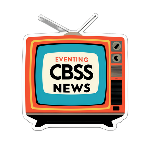 Vintage CBS Evening News Television Sticker