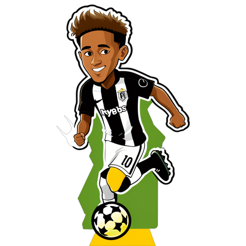 Diseño de una pegatina de Neymar jugando para Santos