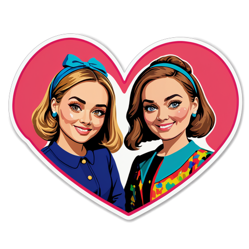 Herzaufkleber für Eva und Adele