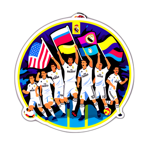 रियल मैड्रिड के लिए एक्शन दृश्य स्टिकर