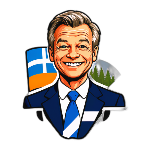Sauli Niinistön hymyilevä sticker