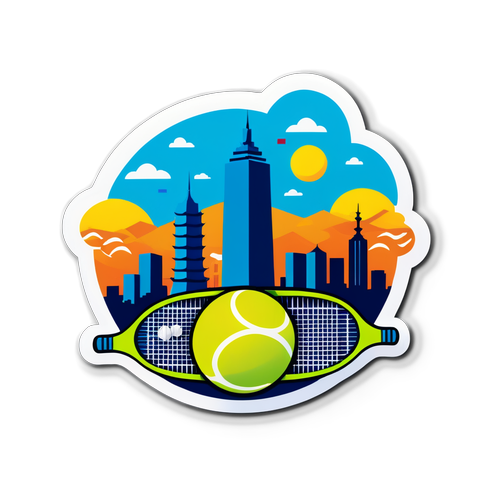 Stiker Taipei Open yang Energik