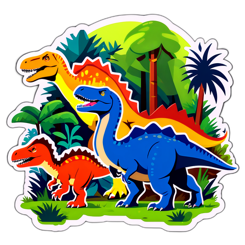 Dinosaurs in het Bos
